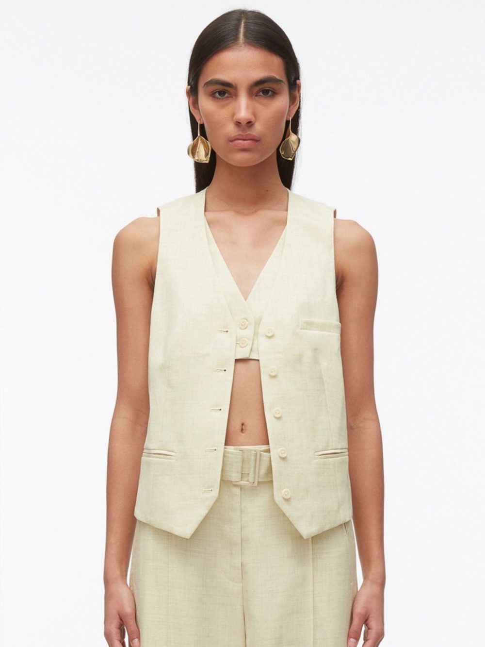 Sleeveless Cream Vest for Women 3.1 Phillip Lim MNZ NWT Sz 2
